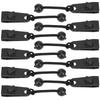 Outdoor Tent Retaining Clips Windproof Fixing Clamp with Bungee Cord for Camping Awning Caravan