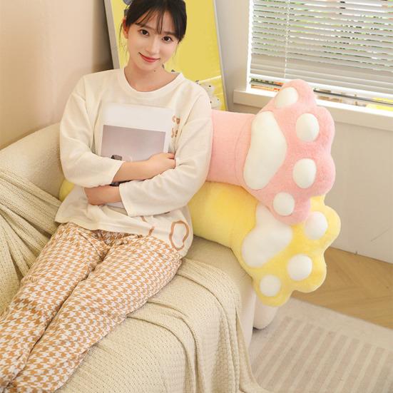 Leg Pillow for Side Sleepers Long Cat Paw Pillow Elastic Fully Filling