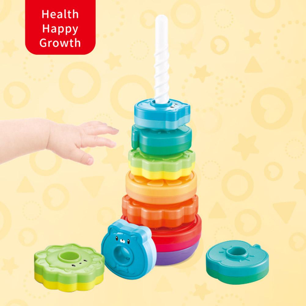 Радужная вращающаяся башня Монтессори-игрушка, вращающиеся игрушки для детей, подарок на день рождения