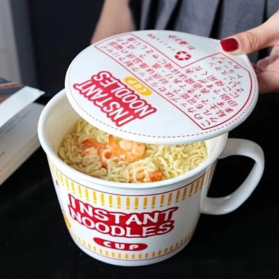 Керамическая миска для лапши быстрого приготовления большой емкости с бухтой
