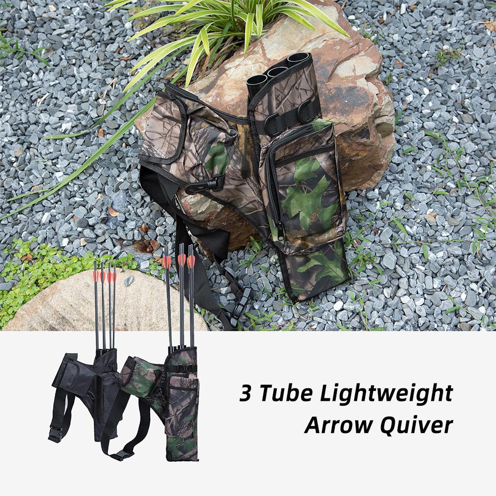 Колчан для стрельбы из лука с 3 трубками на поясе, мишень для стрельбы из ткани Оксфорд, колчан для стрел с регулируемым ремнем