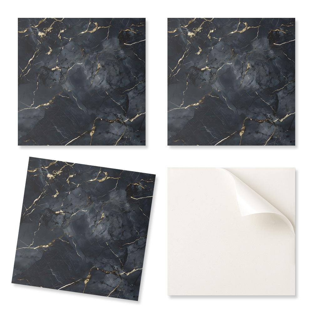 Naklejane Kafelki Pcv Z Motywem Idealne Do Przedpokoju Elegancki Marmur Z Żyłkami 9X30X30 Cm