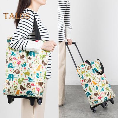 Тележка для продуктов с колесами, складная тележка для покупок на колесиках, складная конструкция 2 в 1, портативная сумка, водонепроницаемая, для подъема по лестнице, телескопическая сумка-тоут