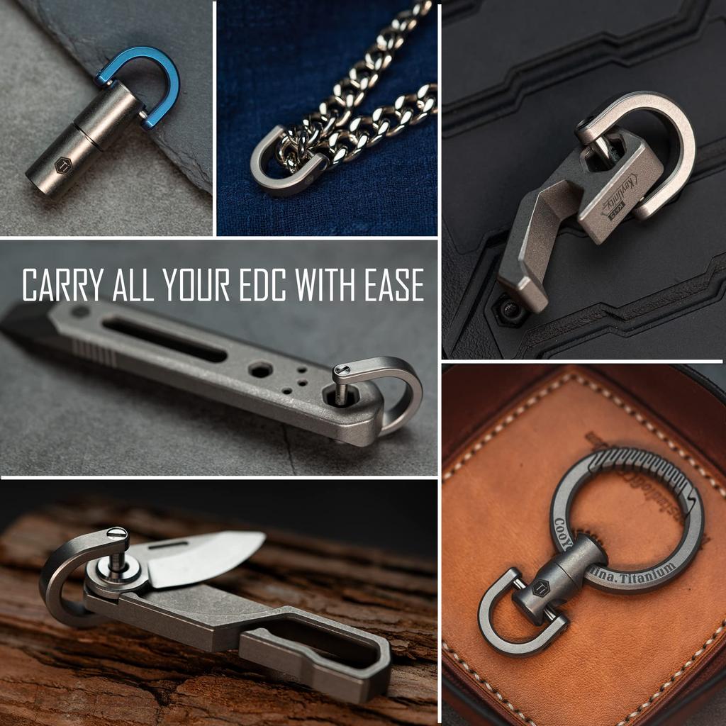 [KeyUnity] D ring screw type 17mm KA17 d ring titanium