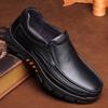 Fashion Men's Genuine Leather Casual Shoes Thick-soled Non-slip Dad Shoe  Handmade Business Work Shoes for Men Moccasins  Walking Shoes