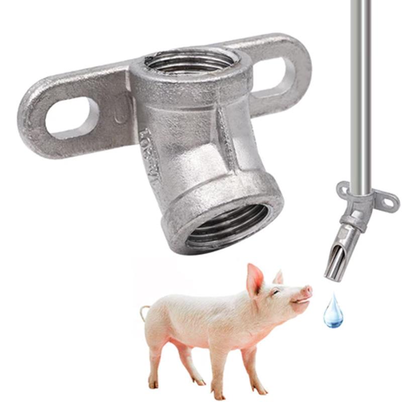 Automatic Water Feeder for Piglets 12 Inch Thread Drinker Set for Livestock Farm Sturdy Easy Install Hydration Solution
