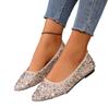 2024 Hot Sale Ladies Shoes One Kick Women's Flats Autumn Pointed Toe Sequins Solid Flat Casual Comfortable Large Size Shoes