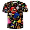 2025 Летняя футболка Футболка Super Mario bros Детская Мода Харадзюку Повседневная Футболка Мальчик Девочка Полиэстер Мальчики Девочки Короткий Рукав