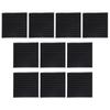 10Pcs Acoustic Panels Flame Retardant Dark Gray Foam Triangular Groove Sound Absorbing Cotton