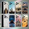 Чехол для телефона 'Паломники в Мекке' Прозрачный Белый Для iPhone 17,16,15,14,13,12,11,Pro,Max,Plus Магнитная Беспроводная Зарядка