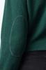 Women's Fashionable Stylish Sweatshirt Emerald Green Thessaloniki Knitwear Look Polo Neck Zippered Regular Knitted Sweatshirt