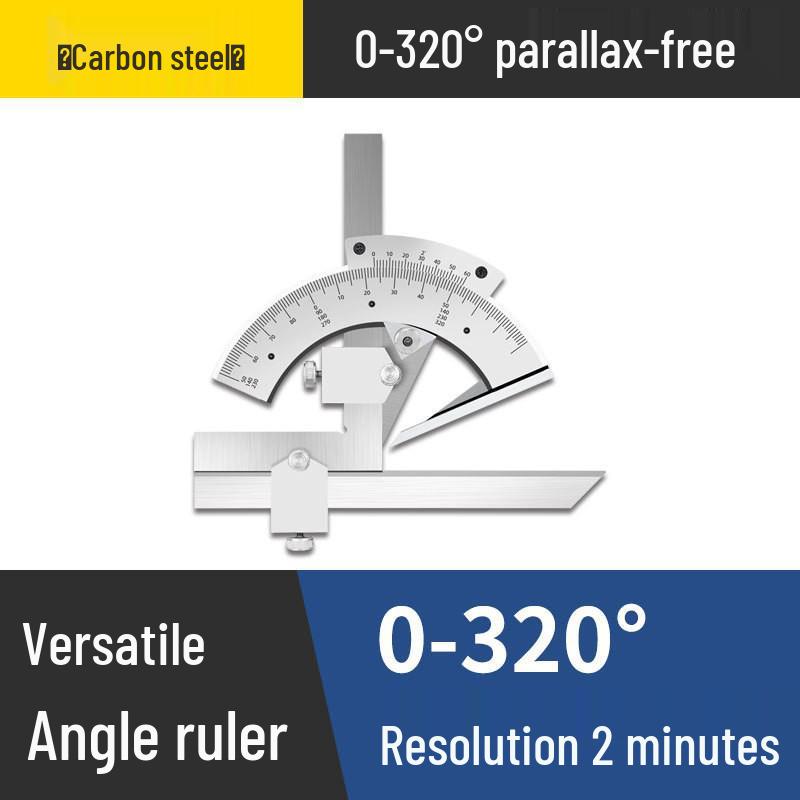High-Precision Stainless Steel Vernier Protractor 360° Angle Measuring Tool
