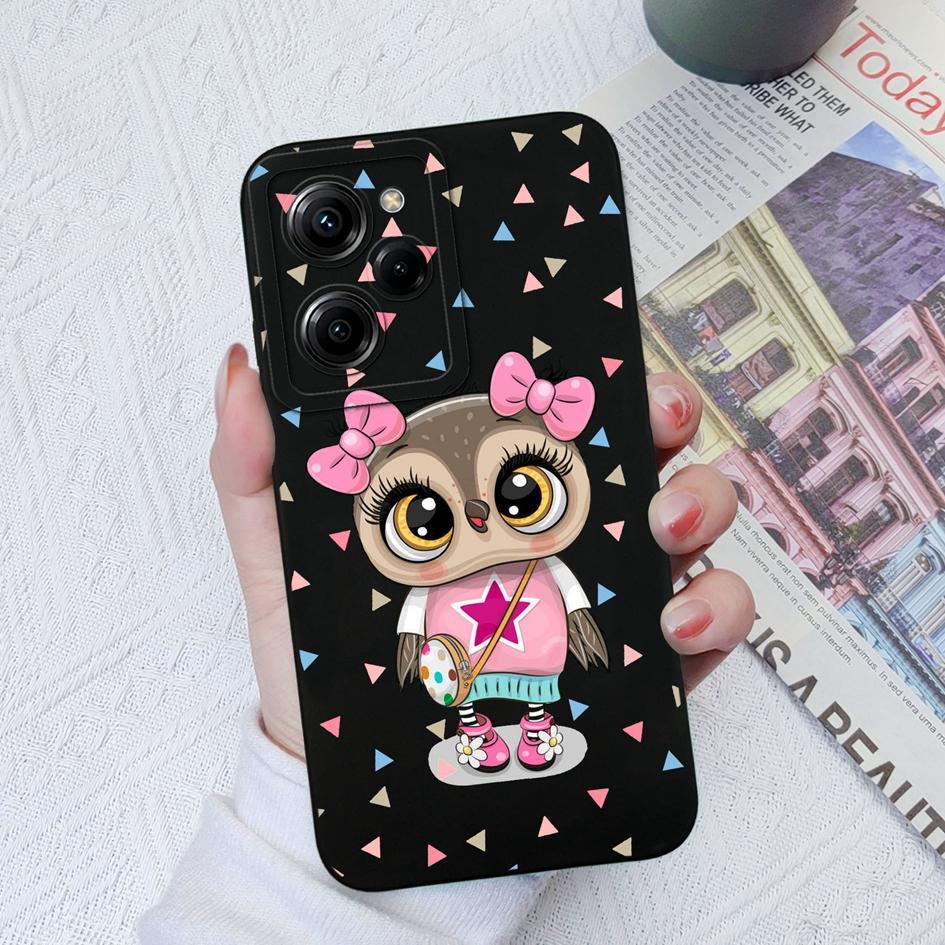 Phone Case For Xiaomi Poco M4 Pro X5 Pro C40 C50 C55 X3 X4 M3 Cute Shockproof Soft Liquid Silicone Matte Cover Cartoon Pattern For Xiaomi Poco Bumper