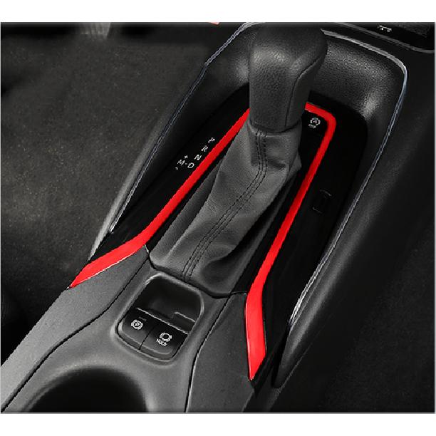 Red Interior Gear Shift Panel Trim For TOYOTA COROLLA -