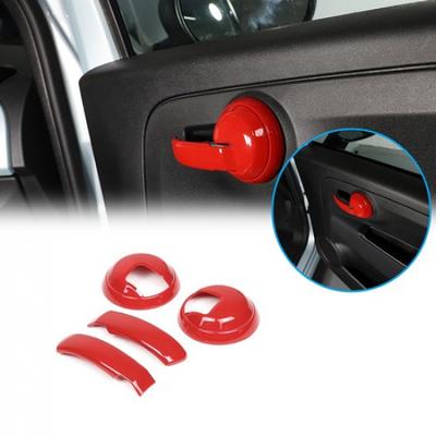 Красная внутренняя накладка на ручку двери из АБС-пластика для Fiat 500 2010-