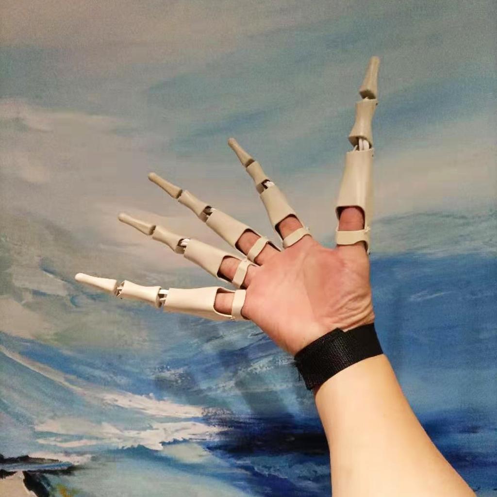 2 упаковки Хэллоуина сочлененные пальцы реалистичные Хэллоуин скелет руки ужасы гибкие суставы пальцев