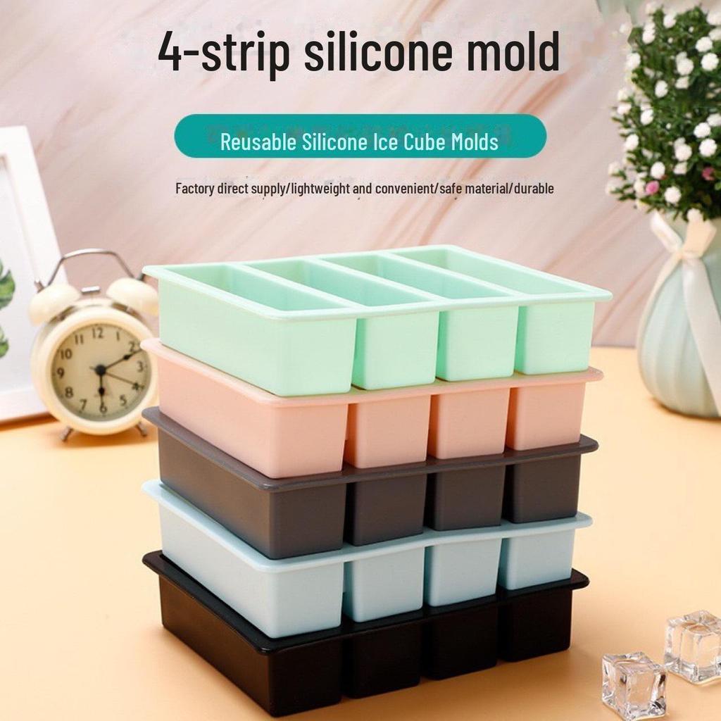 Четырехзвенная силиконовая форма для кубиков льда — креативная самодельная форма для пищевых добавок для детей и домашнего использования