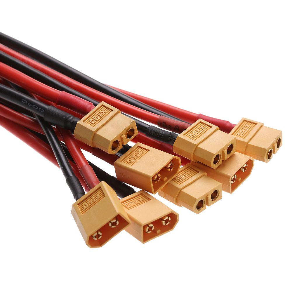 Silicone Wire XT60 Connector Plug Female / Male 10CM/15CM Battery Connectors Cable Dual Extension