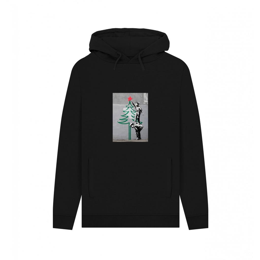 Apoh Unisex Adult Christmas Tree Banksy Hoodie