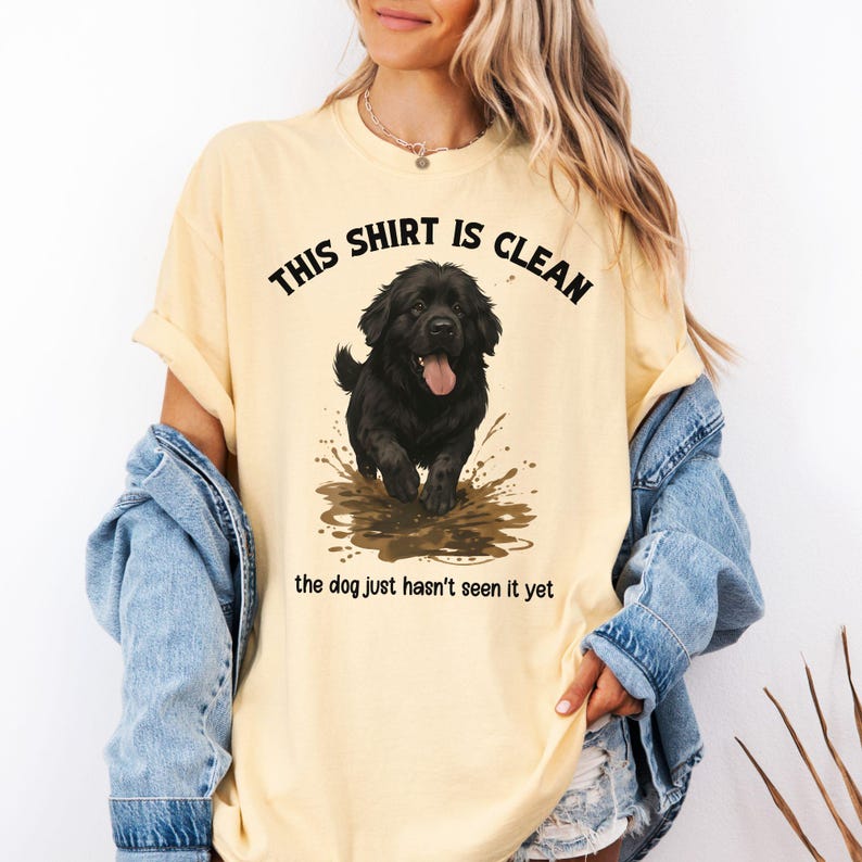 Футболка Ньюфаундленд Смешная футболка с собакой Подарок для любителя питомцев Собачий юмор День матери День отца Унисекс футболка Винтажная футболка Хлопковые футболки