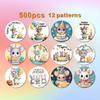 New Style, Cartoon Mouse, Birthday Party Decoration, Roll Stickers, Gift Packaging, Sealing Stickers, 12 Pattern Designs
