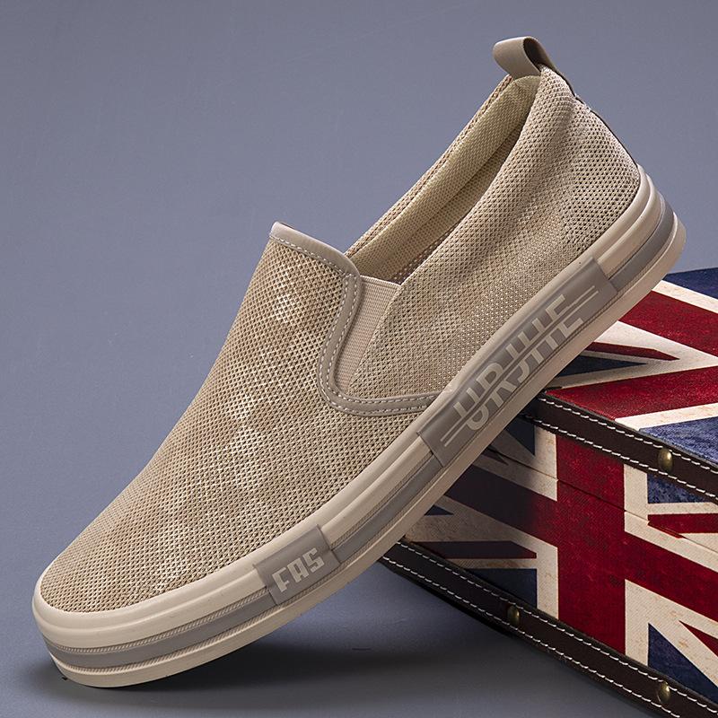 Men'S Fly-Woven Mesh Breathable Soft Sole One Pedal Foot Cover Casual Men'S Shoes Board Shoes