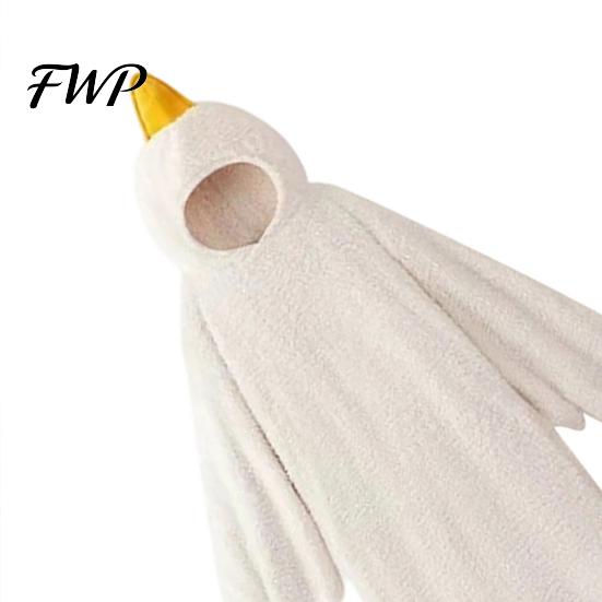 Duck Onesie for Children Funny Goose Costume Kids Adults, Hooded Animal Pajamas Pajamas, Soft Plush Wearable Blanket, Halloween Cosplay Toddler