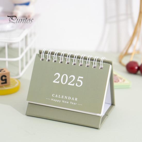 2025 Настольный календарь с откидной крышкой, календарь-спираль, планировщик расписания, список дел, блокнот, органайзер для управления временем, школьные принадлежности для дома и офиса