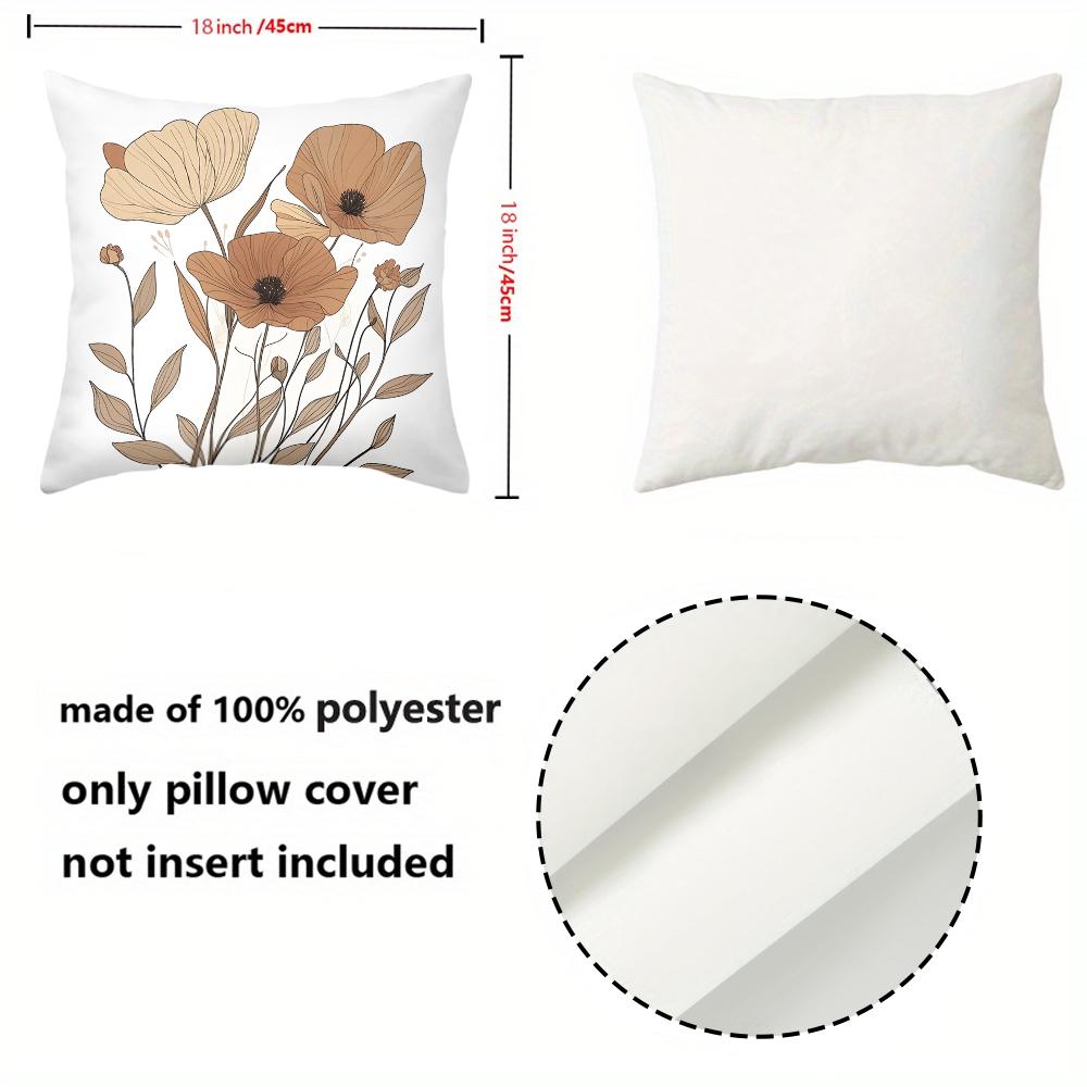 Декоративные подушки с цветочным узором для домашнего декора. Наволочка из полиэстера, декоративная подушка-чехол для дивана. Подушка для изголовья кровати