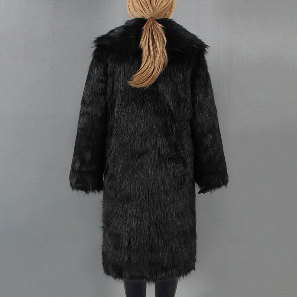 Модное повседневное длинное женское плюшевое однотонное пальто, женское термопальто, кардиган