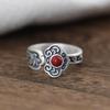 Unisex Retro Thai Silver Pixiu Ruyi Openable Finger Rings