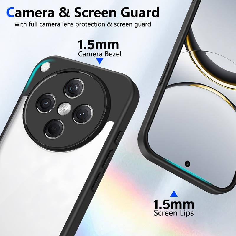 Прозрачный силиконовый чехол для Oppo Find X8 Pro FindX8 PC Задняя панель TPU Бампер Ударопрочный Прозрачный Чехол для телефона Крышка