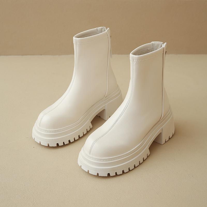 Модные женские осенне-зимние новые нескользящие толстые подошвы увеличивают повседневную женскую обувь плюс хлопковые теплые короткие сапоги модные