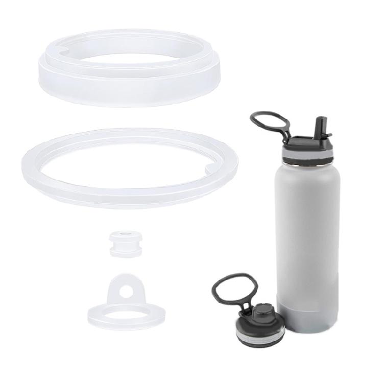 Set of 3/4pcs Water Bottle Silicone Sealing Gasket Replacement for Thermoflask 64oz Insulated Stainless Steel Cup Lid