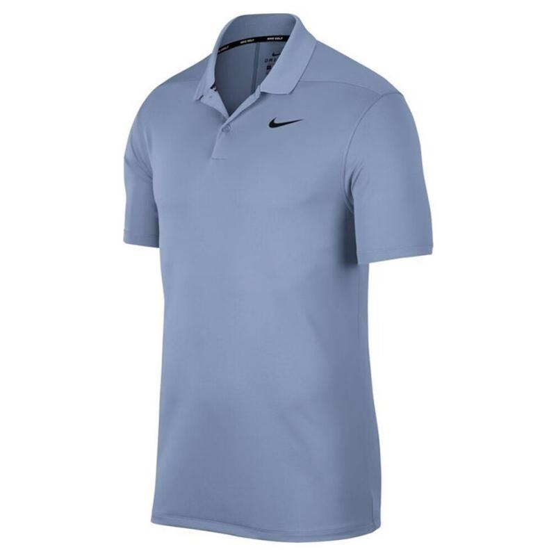 Nike Мужские поло Озерно-синий Воротник-поло Умеренный Прямой крой 891858-460