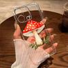 Mushroom Drawing For iPhone 17 16 15 14 13 12 11 Pro Max Plus X XS XR Mini Transparent Soft Cover Phone Case