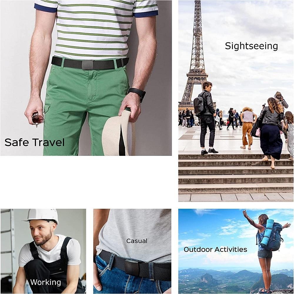 1PC Security Belt Hidden Money Pouch Wallet Pocket Waist Belt Hidden Cash Belt