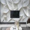 Абстрактные белые перьевые обои Простые фрески Гостиная Спальня Настенные фрески Домашний декор