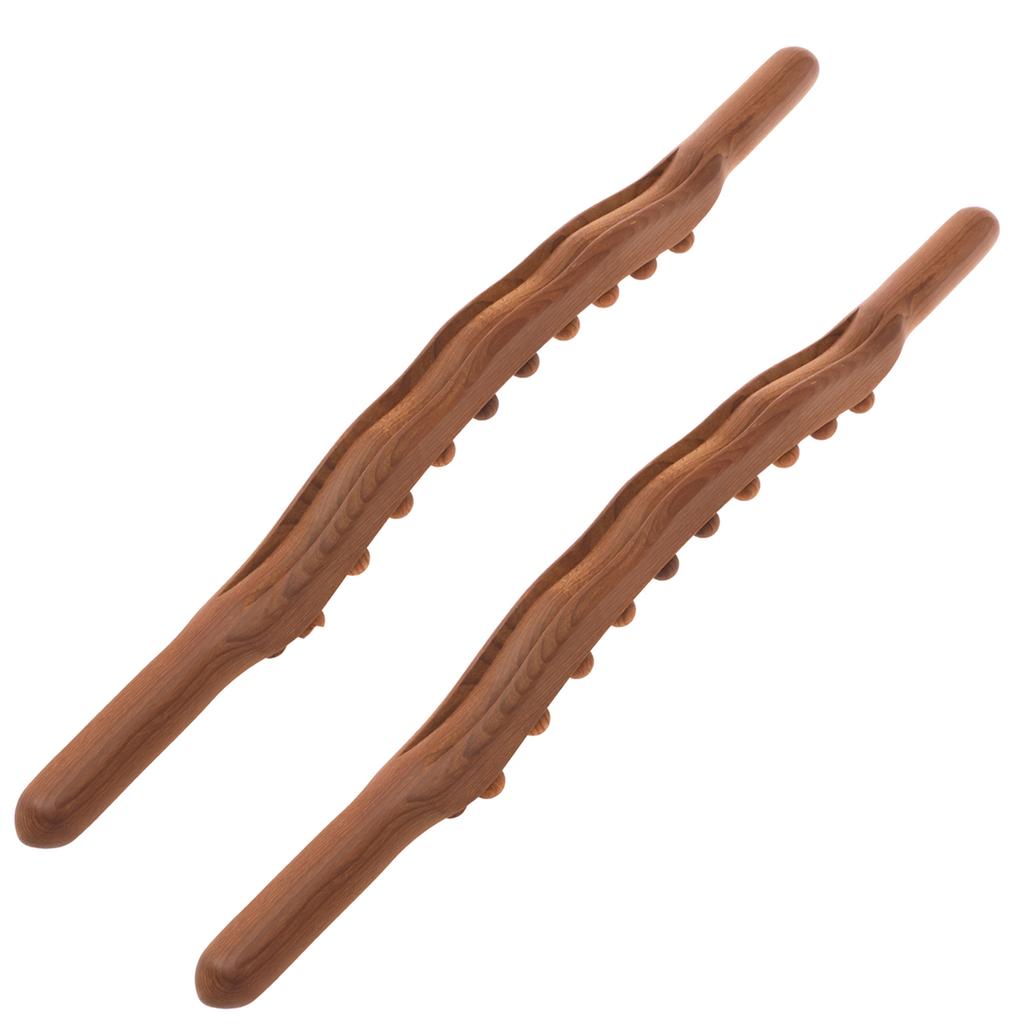 Деревянный массажный ролик 31 бусина ручной инструмент для лимфодренажа фасциальный бластер массажер от целлюлита для живота шеи спины ног