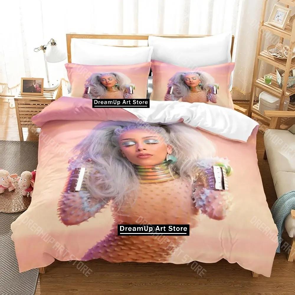 3D Печатный Комплект Постельного Белья с Изображением Певицы Doja Cat для Мальчиков и Девочек Пододеяльник и Наволочка Размеры: Односпальный, Полуторный, Двуспальный, Евро, Детский