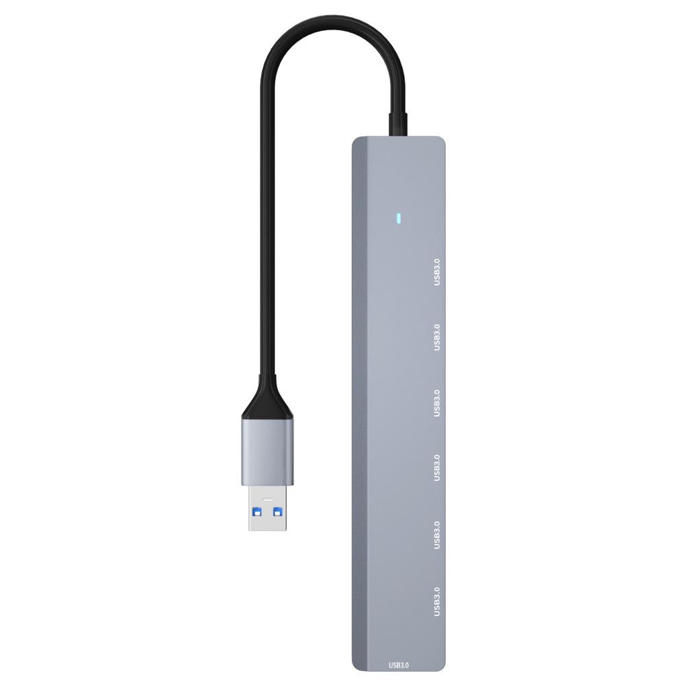 Семипортовый USB 3.0 хаб-расширитель с блоком питания постоянного тока для ноутбуков, клавиатур, мышей и USB-накопителей