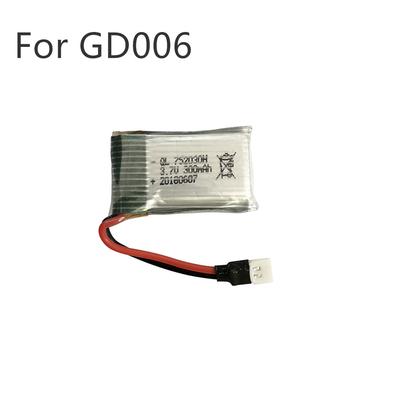 (H0826)Запасная часть Li-Po аккумулятора с фиксированным крылом 3,7 В, 300 мАч для радиоуправляемого самолета GD006