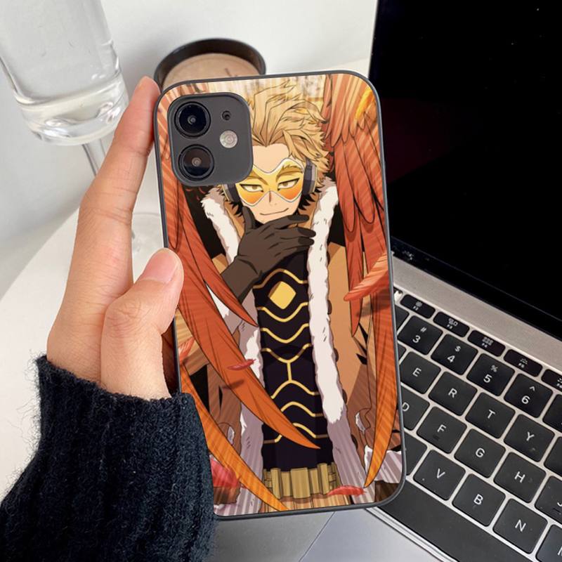 Чехол для телефона Anime MHA Hawks BNHA для iPhone 11 12 13 mini pro XS MAX 8 7 6 6S Plus X 5S SE 2020 XR