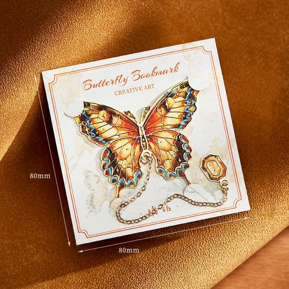 Artistic Book Clip High-Quality Oil Painting Bookmark Exquisite Bookmark Separator Colorful Butterfly Metal Bookmark For Gift