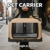Multi-scene Foldable Three-door Pet Carrier With Thick Mat Stable Straps Kennel For Dogs Cats And Tiny Pet Rabbits