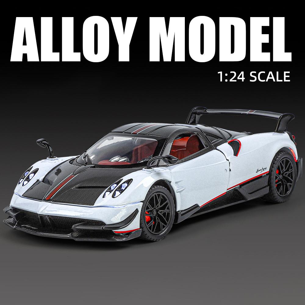 1/24 Pagani Huayra BC Сплав Спортивная Модель Литой Металл Гоночный Автомобиль Транспортные Средства Модель Симуляция Звук Свет Коллекция Детская Игрушка Подарок