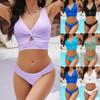 2025 Solid Color Split Bikini Swimwear