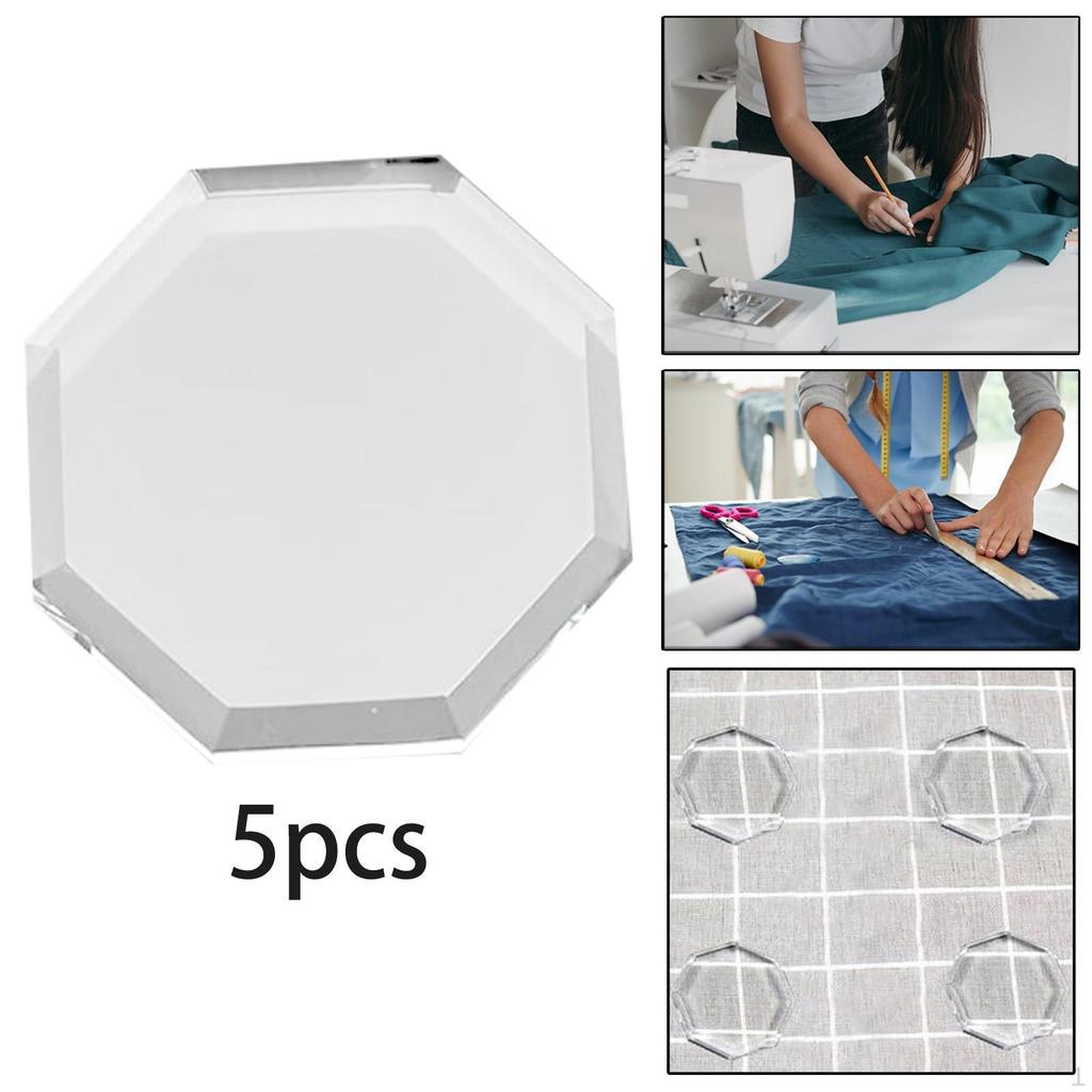 5 Pack Glass Sewing Weights, Cutting Flattening Pattern, Weights for Embroidery, Folding,