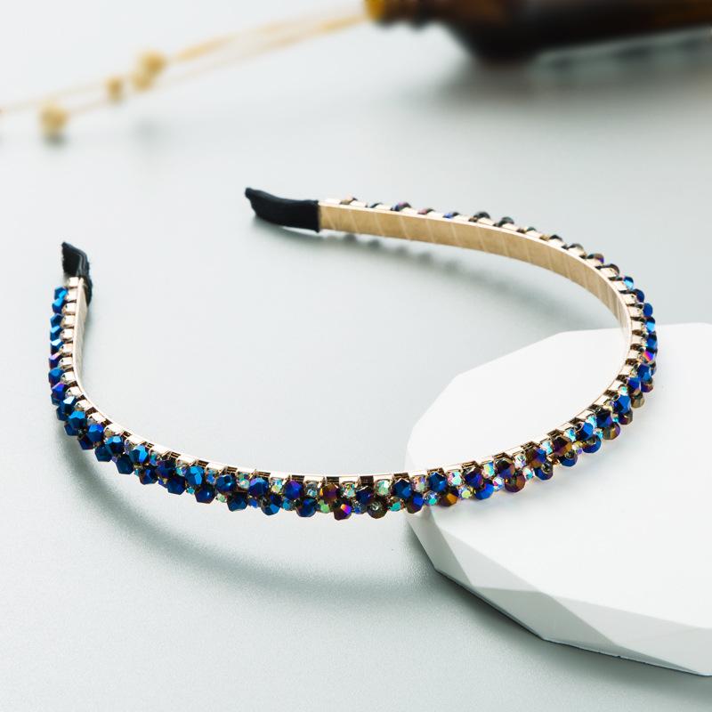 Women's Light Luxury Drill Hoop Premium Rhinestone Hairband Fine Edge Headwear