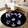 1 шт. Логотип группы Kiss Домашний Офис Уличный Круглый Ковер Подарок Декоративный Коврик-КоверRC2711